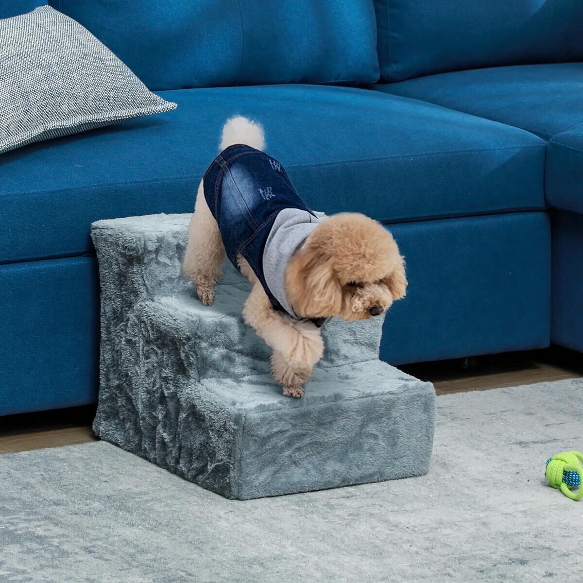 PawHut Schody pro psy, šedé