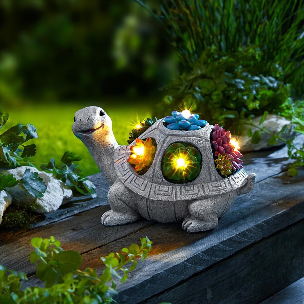 Die moderne Hausfrau Solární dekorace Usměvavá želva Marie