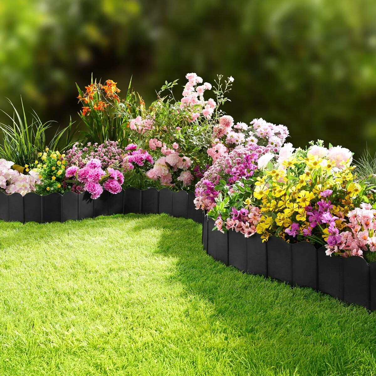 Die moderne Hausfrau Zahradní plastový obrubník, antracit, 20 ks