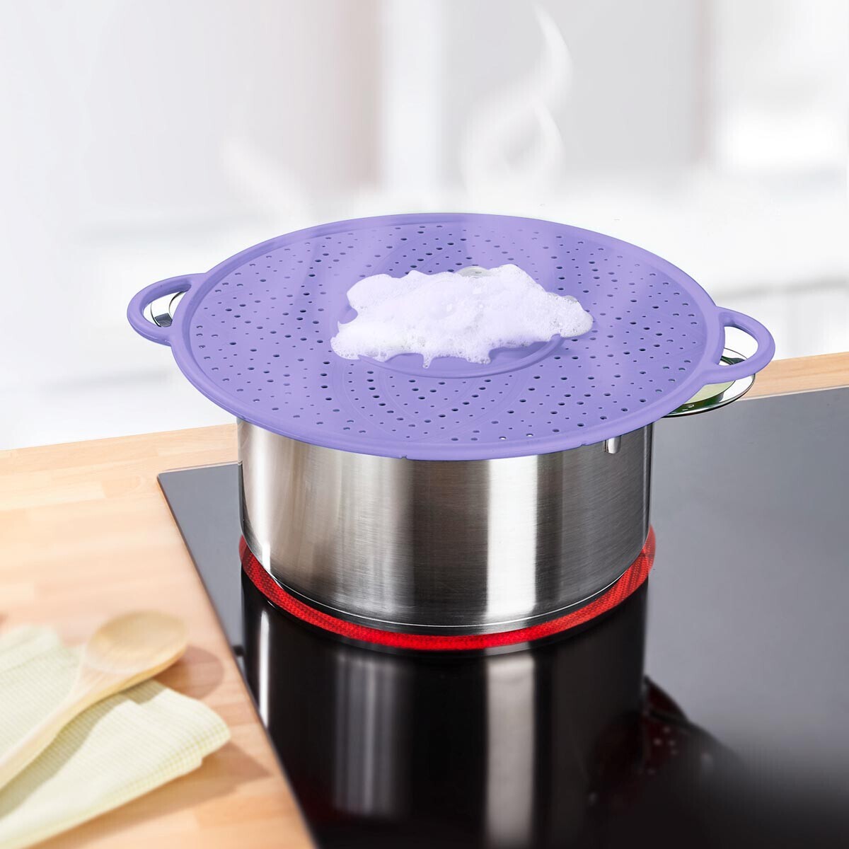 Die moderne Hausfrau Multifunkční silikonová poklička, fialová