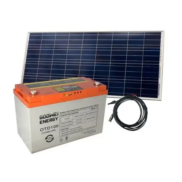 Solární set baterie Goowei Energy 0TD100 100Ah/12V, Solární panel Victron Energy 115Wp/12V