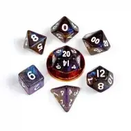 Metallic Dice Games 10mm Mini Polyhedral Dice set: Stardust Galaxy