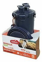 Lahev 2v1+ 2 misky BIVOUAK 2x350ml modrá Zolux VÝPRODEJ
