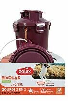Lahev 2v1+ 2 misky BIVOUAK 2x350ml červená Zolux VÝPRODEJ