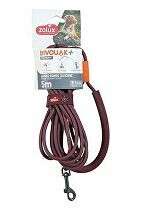 Vodítko pes BIVOUAK kulaté,silik.6mm/5m červená Zolux VÝPRODEJ