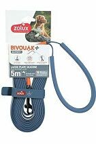 Vodítko pes BIVOUAK ploché,silik.15mm/5m modrá Zolux VÝPRODEJ