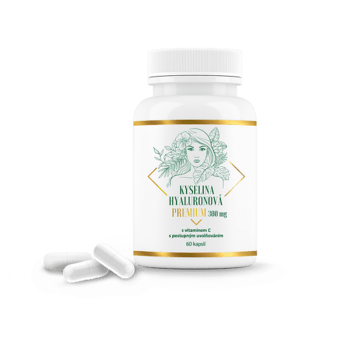 Kyselina hyaluronová PREMIUM 300mg s vitaminem C cps.60 VAKOS XT