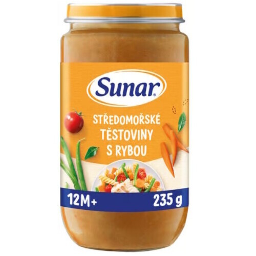 Sunar příkrm Středomořské těstoviny s rybou od ukončení 12m+ 235g