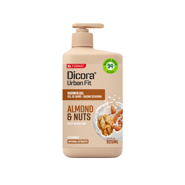 Dicora Urban Fit vitamin B Almonds & Nuts sprchový gel mandle & ořechy  825 ml
