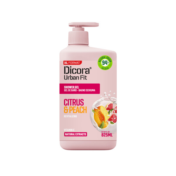 Dicora Urban Fit vitamin C Citrus & Peach sprchový gel citrusy & broskev  825 ml