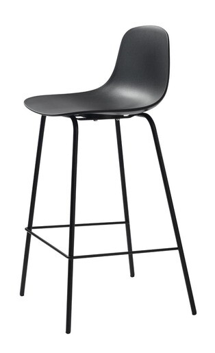 Barová židle Unique Furniture WHITBY černá plast 42021060