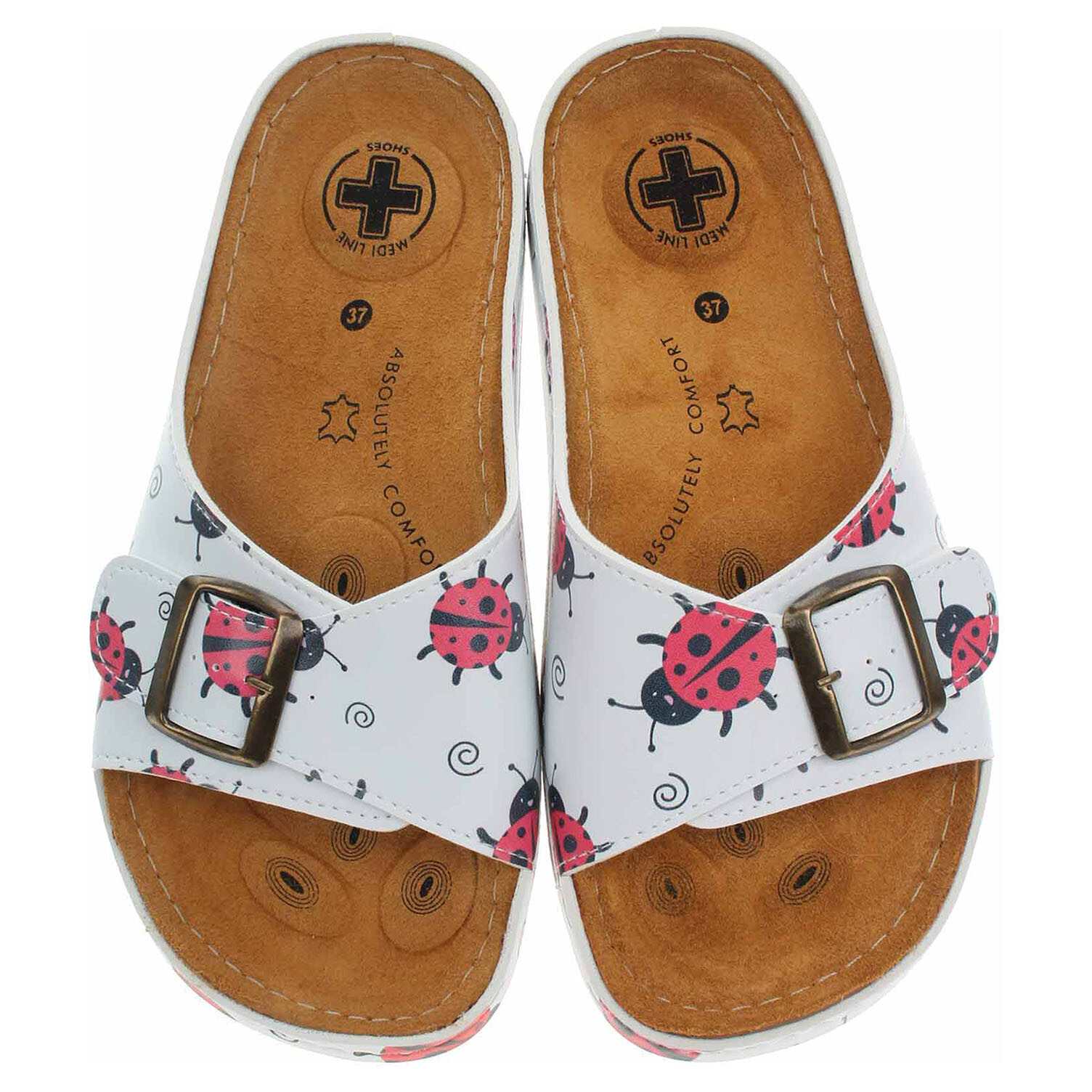 Ecco Dámské pantofle Medi Line S182.010 bílá 23400581