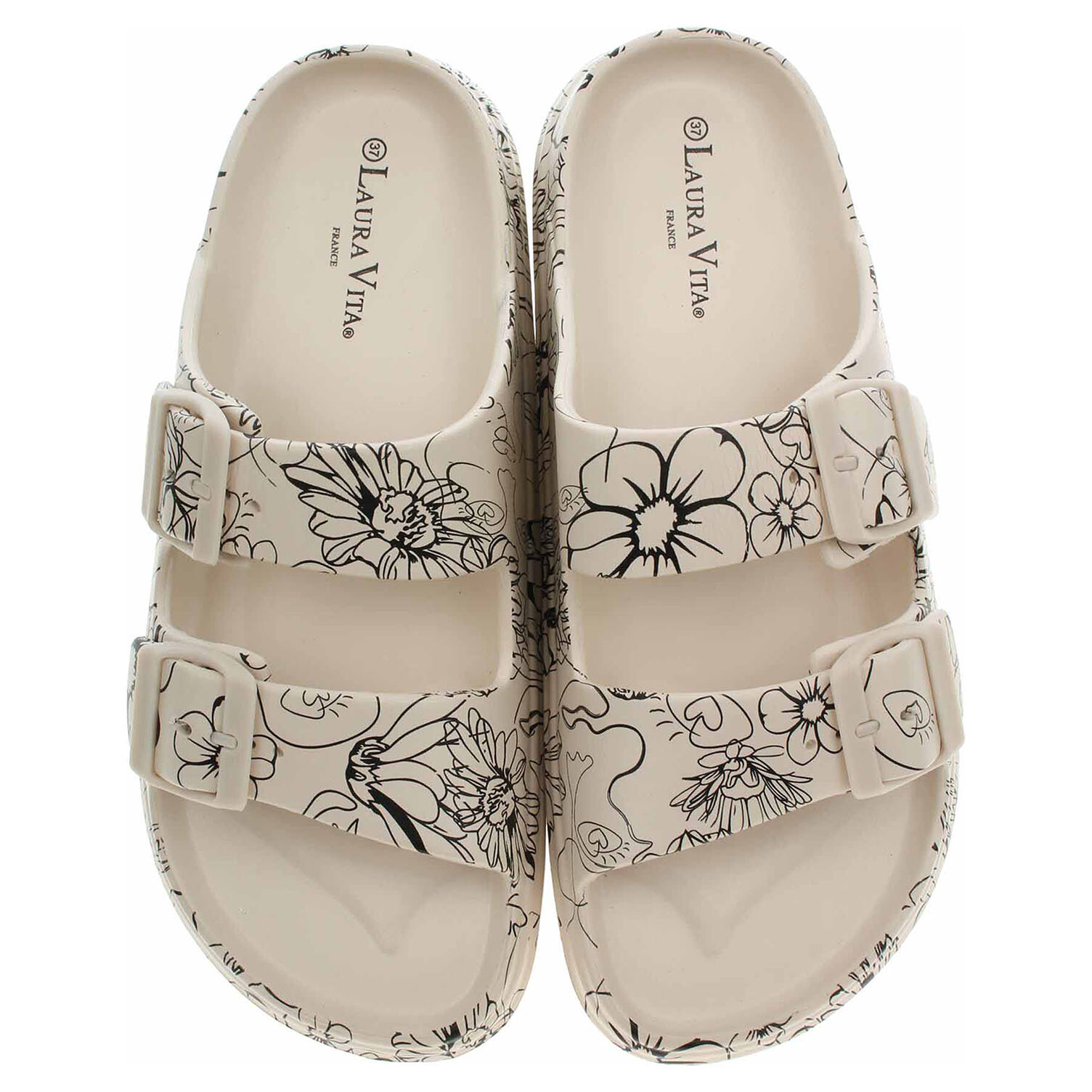 Ecco Dámské plážové pantofle Laura Vita NUON 17 beige 23700545