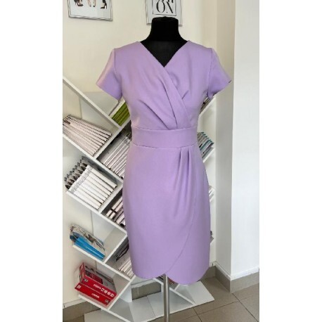 Lila pouzdrové šaty SALMA, Velikost 46, Barva Lila Anna Grace 0020350