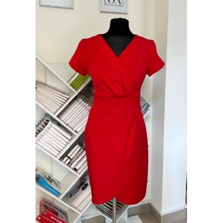 Červené pouzdrové šaty SALMA, Velikost 46, Barva Červená Anna Grace 0020350