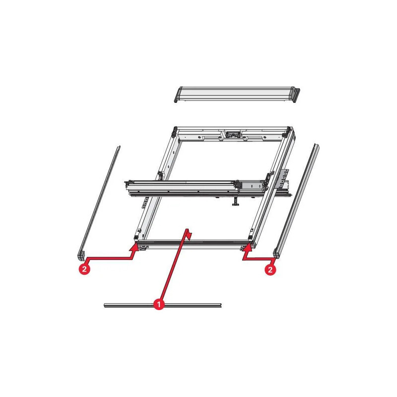 Krycí plechy rámu Roto Q EDX 060/060Qx400 výprodej