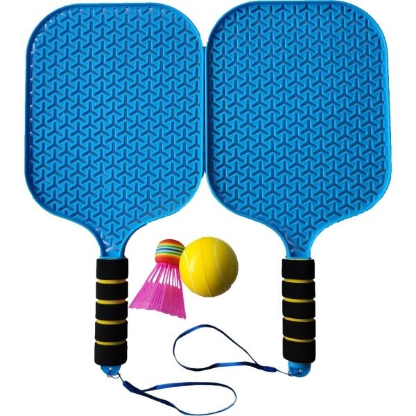 ADAR SET OF RACKETS WITH BALL AND SHUTTLECOCK Rakety s míčkem a košíčkem, modrá, velikost