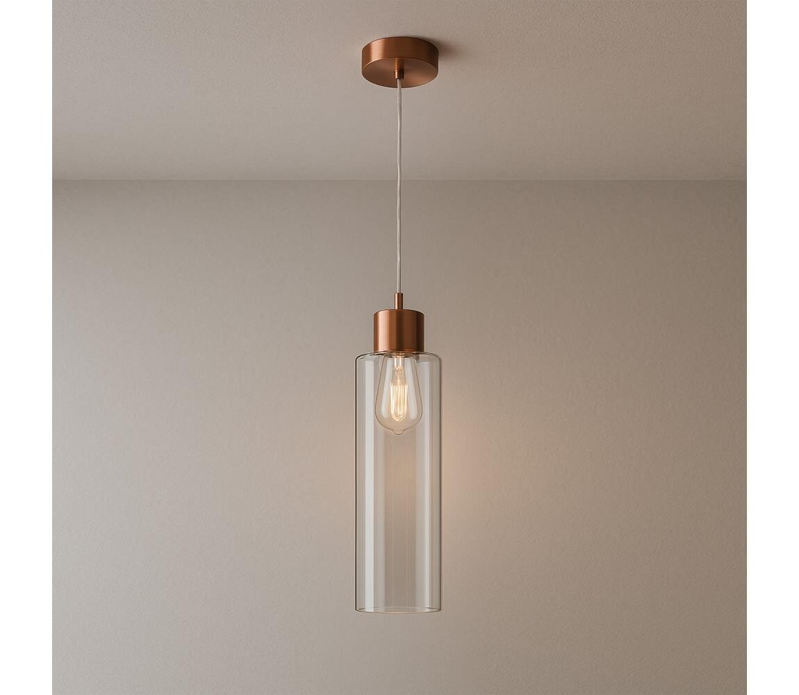 ONLI ONLI - Lustr na lanku DODO 1xE27/22W/230V měděná