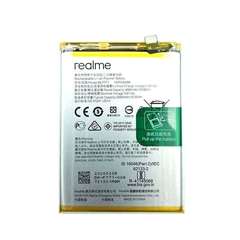 Baterie Realme BLP911 Realme 9 PRO, Realme 9i 5000mAh Li-ion Original (volně)