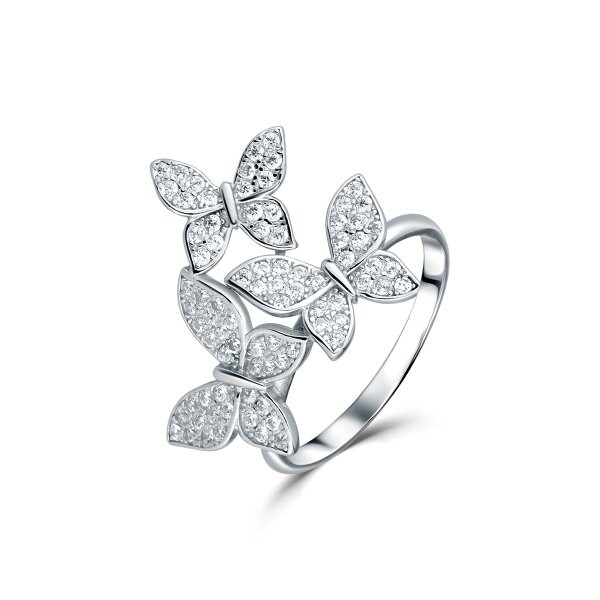 Prsten se syntetickými kameny 126-927-2153 56