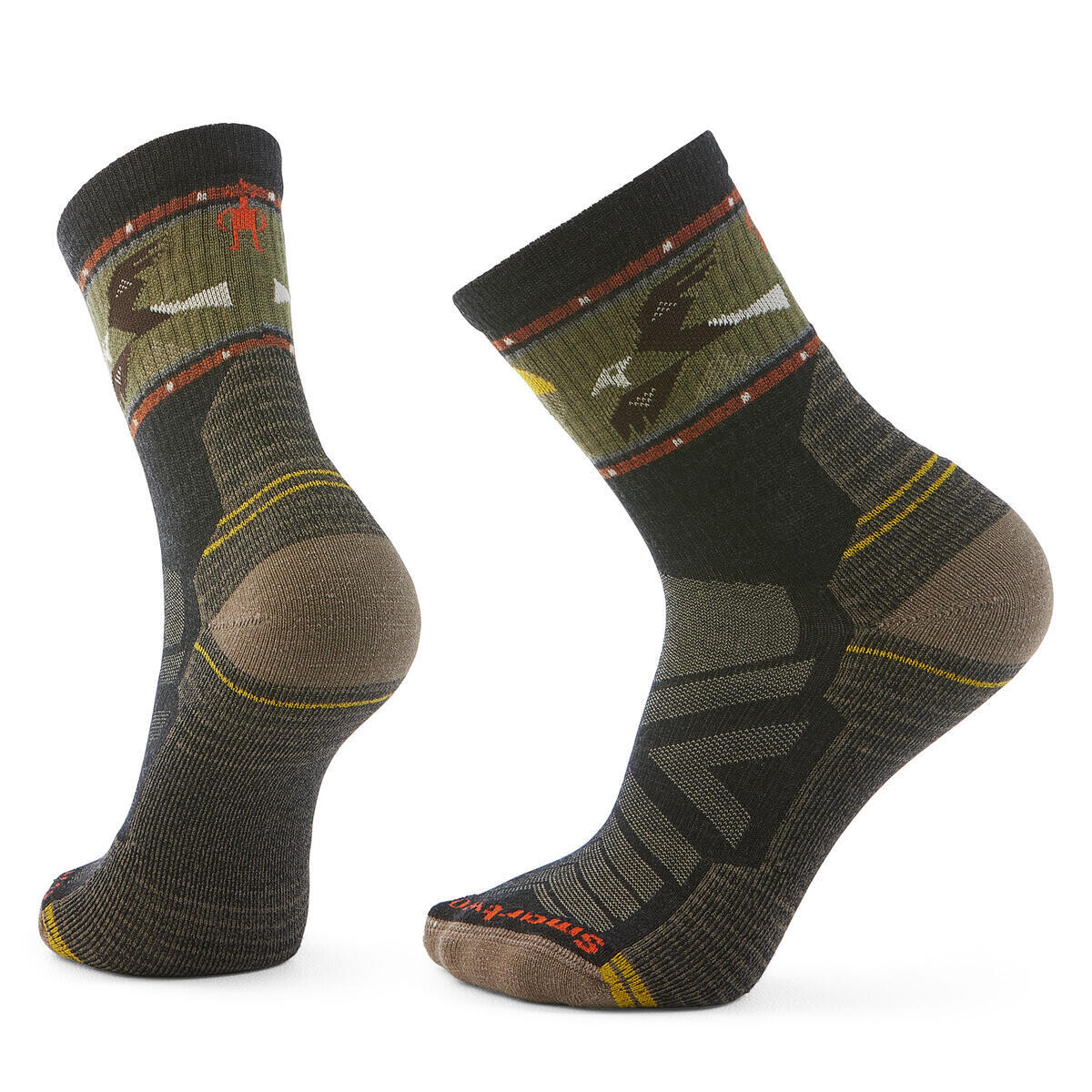 Smartwool HIKE LIGHT CUSHION SOARING PRNT MD CR SC charcoal Velikost: L 197642691380