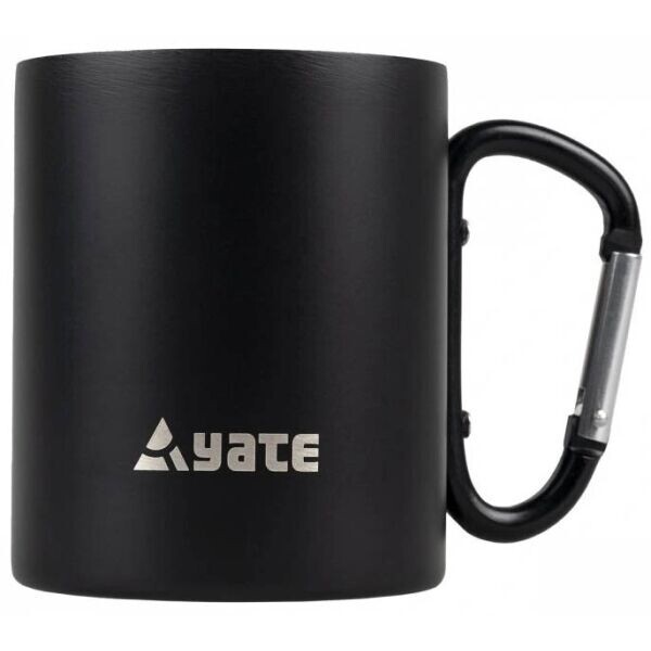 YATE COLOR 0,3L Hrnek s karabinkou, černá, velikost