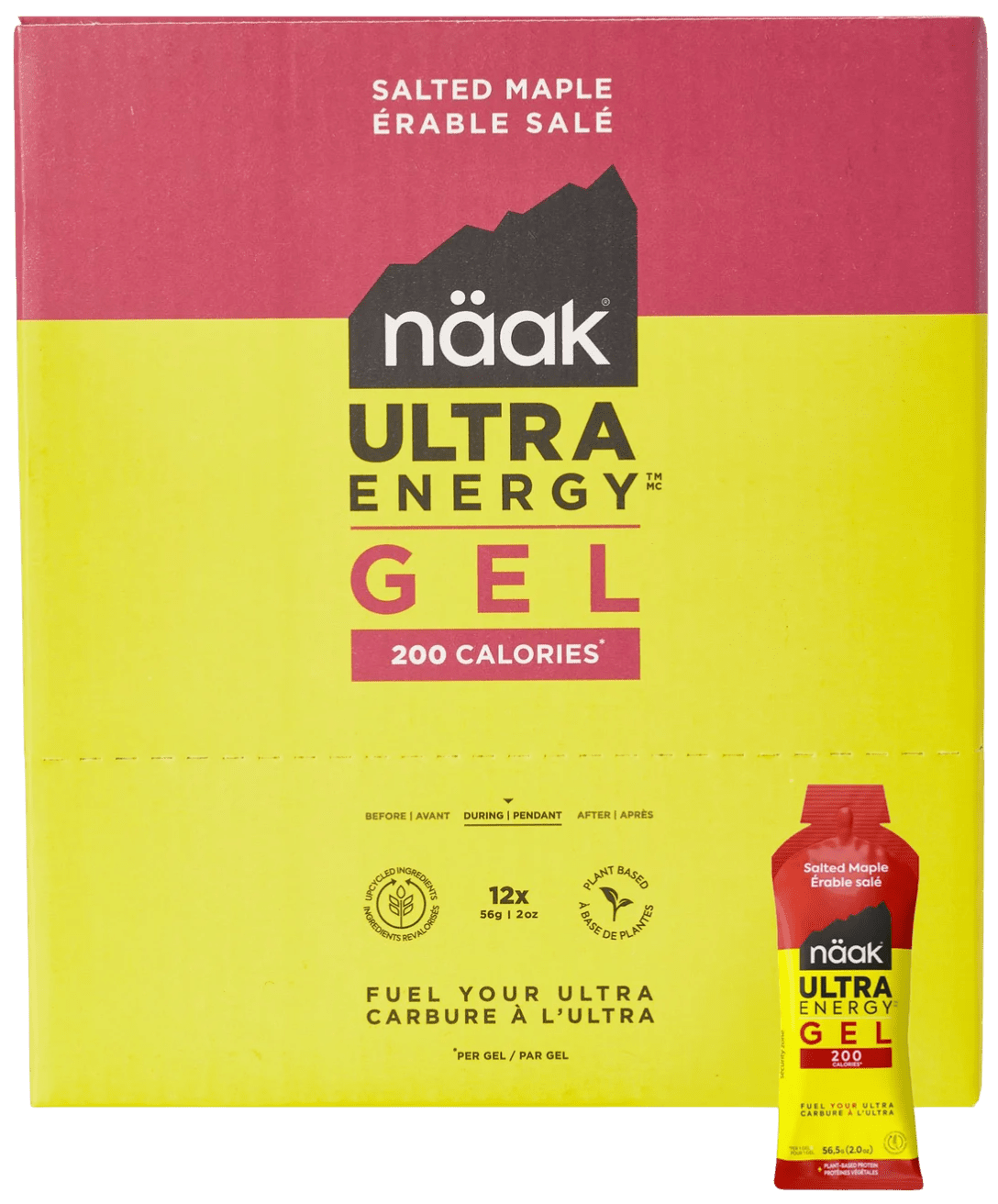 Energetické gely Näak Salted Maple - Ultra Energy™ Gels (57 g x 12) Box