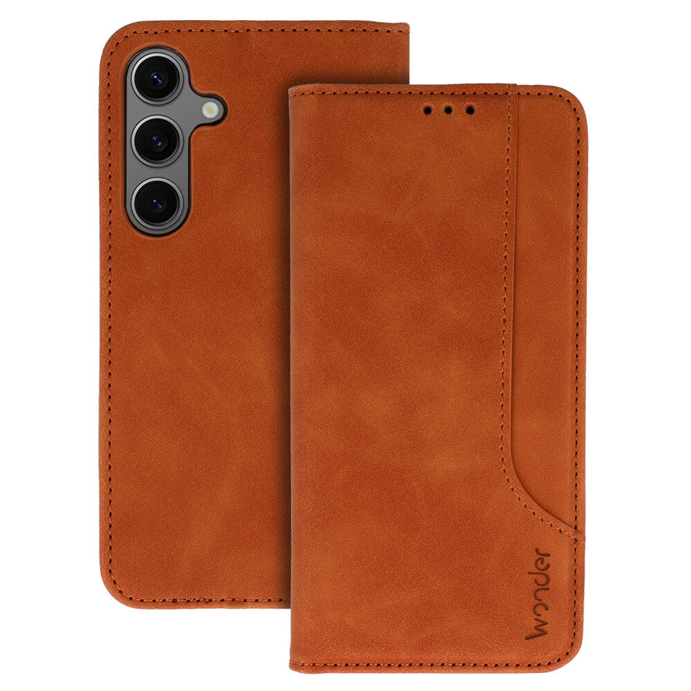 Knížkové pouzdro Wonder Prime pro Xiaomi Redmi Note 14 Pro 4G brown