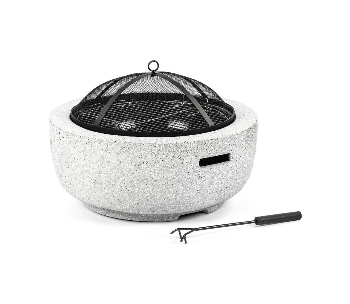 Fieldmann Fieldmann - Přenosné ohniště na dřevo s roštem bílá