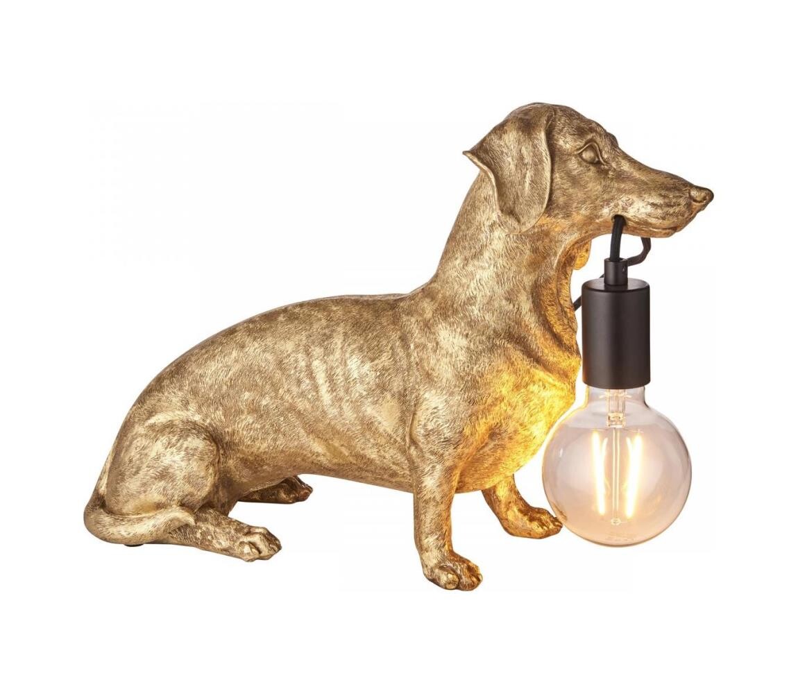 Endon Endon 101187 - Stolní lampa DACHSHUND 1xE27/10W/230V zlatá