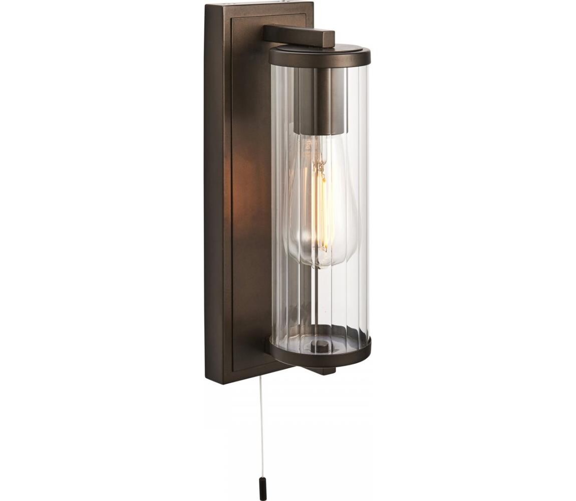 Endon Endon 94077 - Koupelnové nástěnné svítidlo TAYLOR 1xE27/10W/230V IP44 hnědá