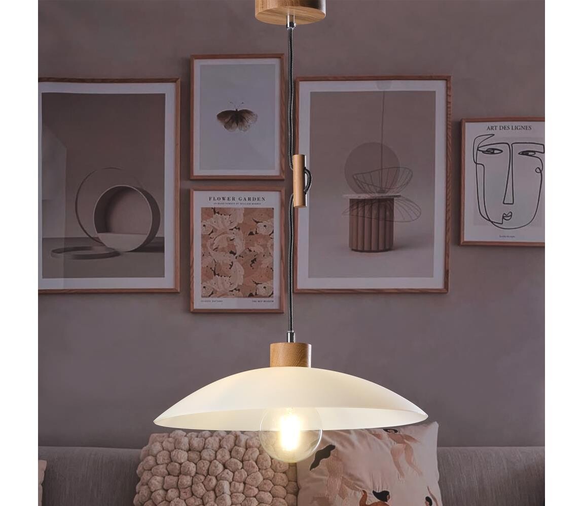 ONLI ONLI - Lustr na lanku OHANA 1xE27/22W/230V béžová