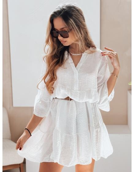 Letní mušelínové šaty LYVONNE bílé