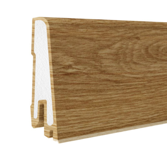 Lišta PVC obvodová MOD60 Clip 2677, 2500x60x14,5 mm, hnědá, Döllken