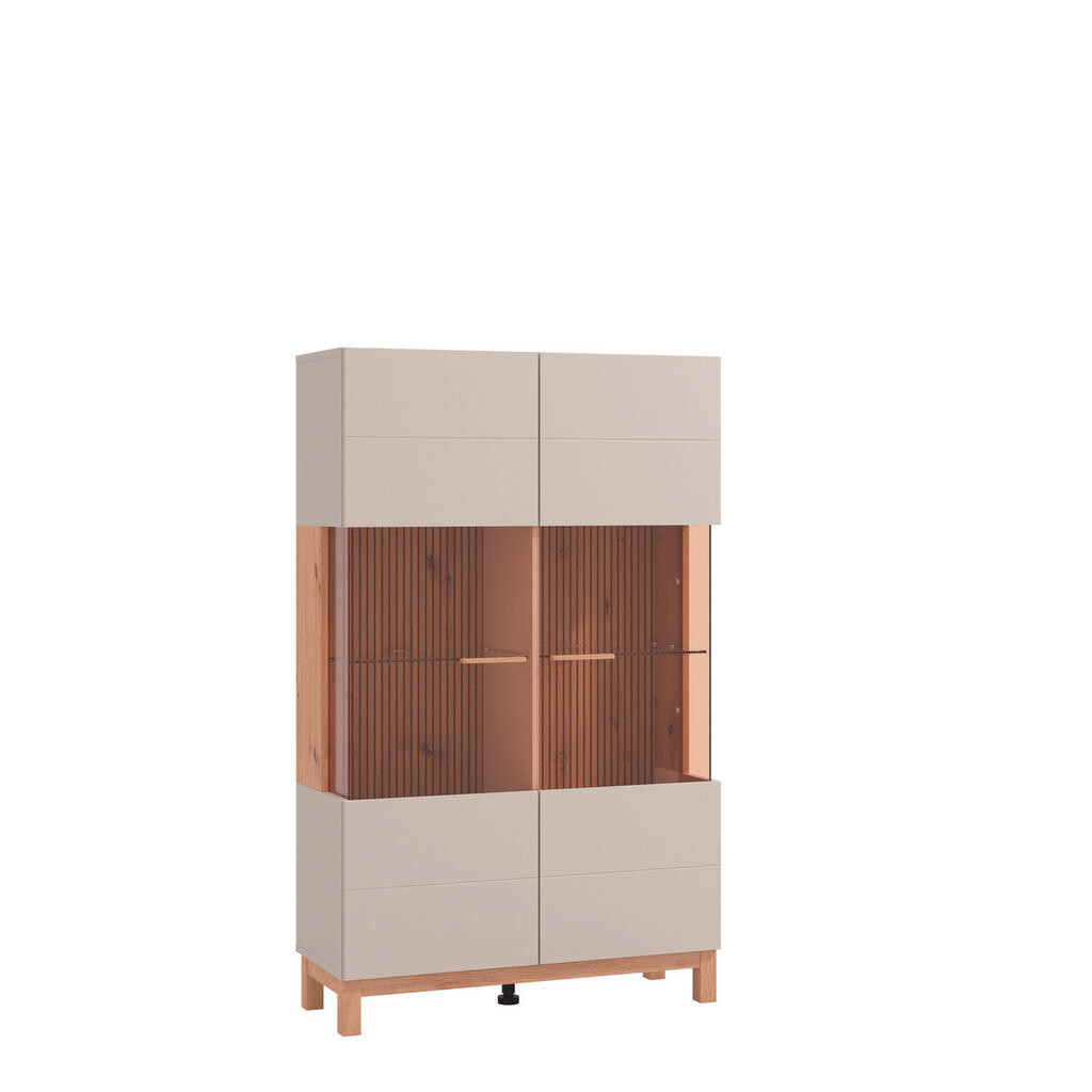 Hom`in VITRÍNA, kašmírová, dub artisan, 90/35/146,5 cm