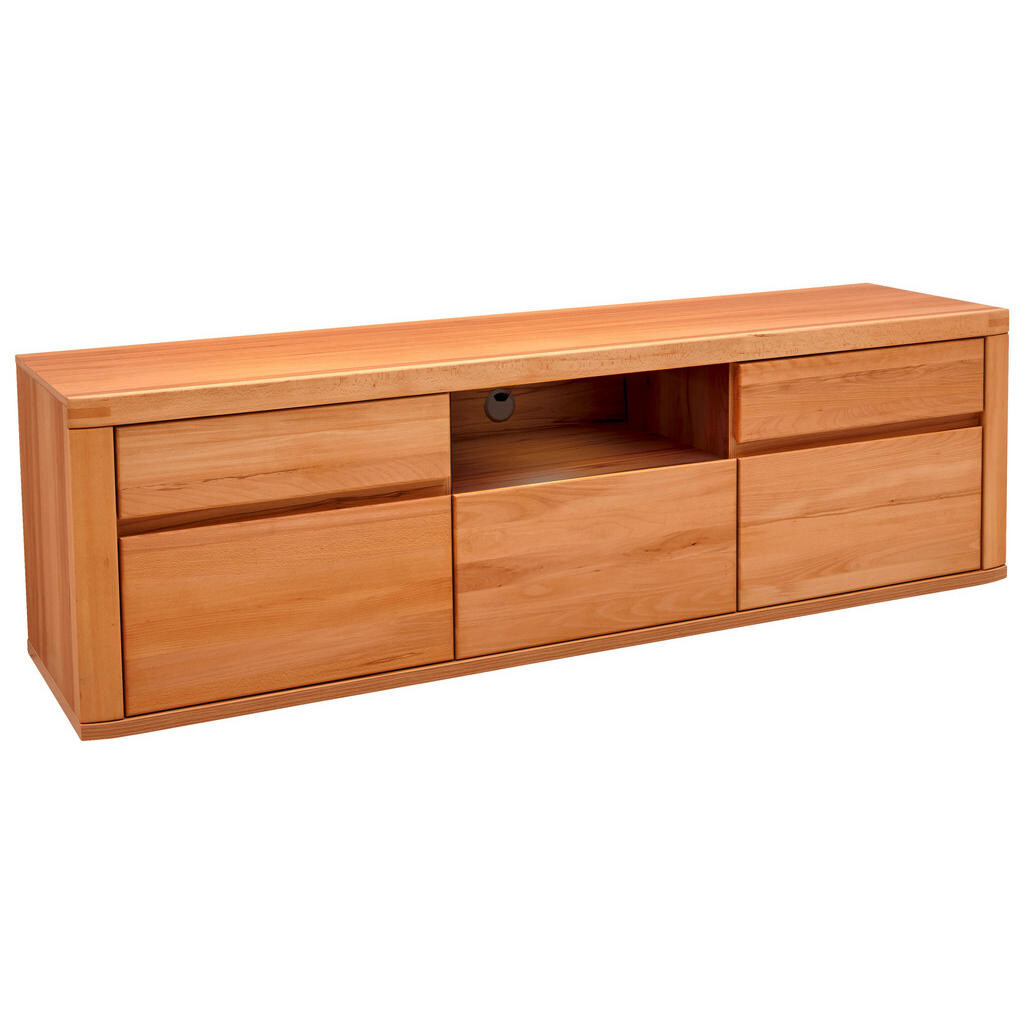 Voleo NÍZKÁ KOMODA, jádrový buk, jádrový buk, 194/58/50 cm