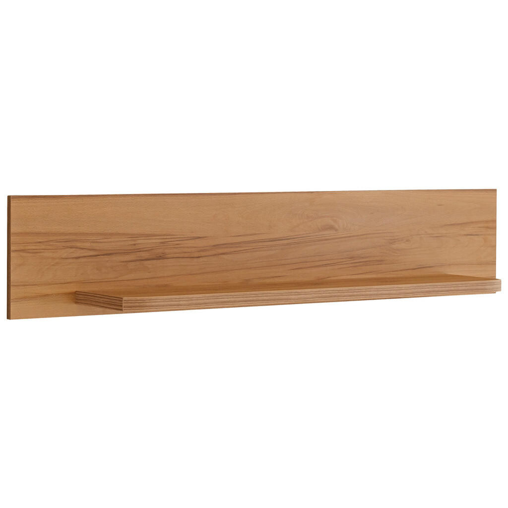 Voleo NÁSTĚNNÁ POLICE, jádrový buk, 130/25/21,6 cm