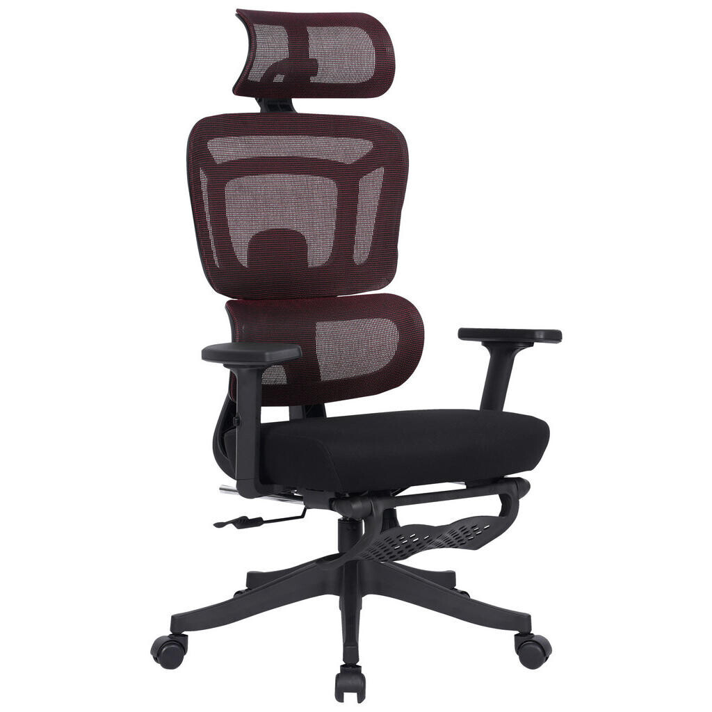 Novel KANCELÁŘSKÉ KŘESLO, síťovina, červená, černá