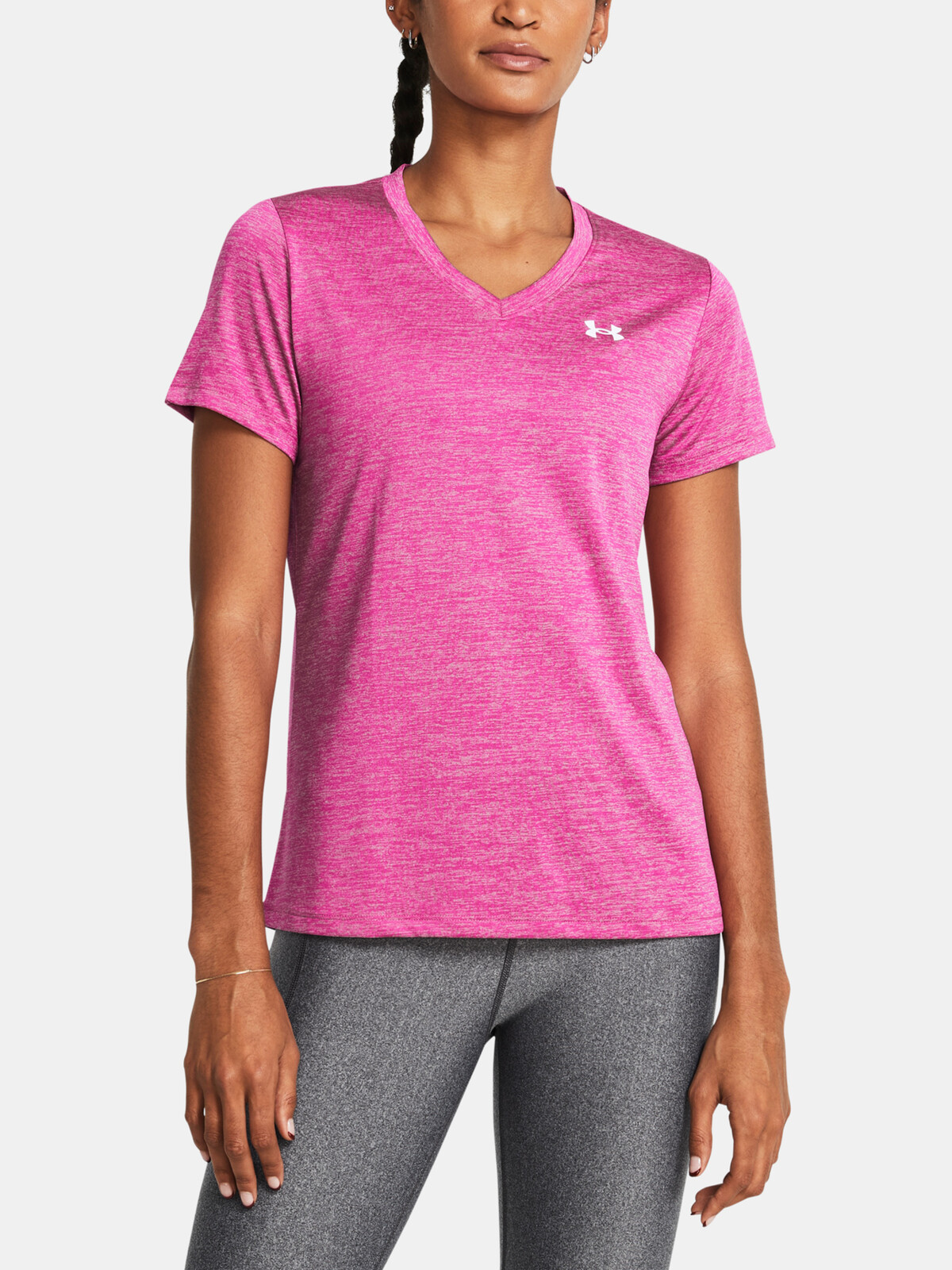Dámské tričko Under Armour Tech SSV- Twist-PNK - Dámské