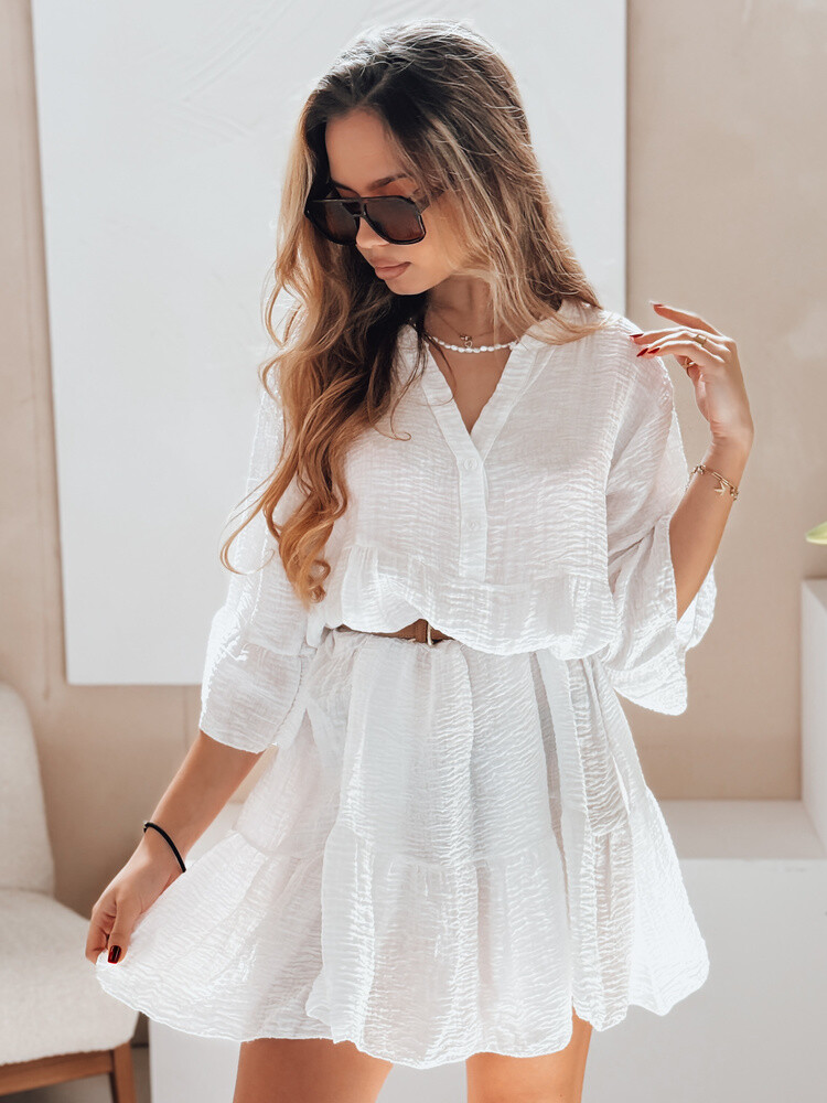 Sukienka letnia muślinowa LYVONNE biała Dstreet