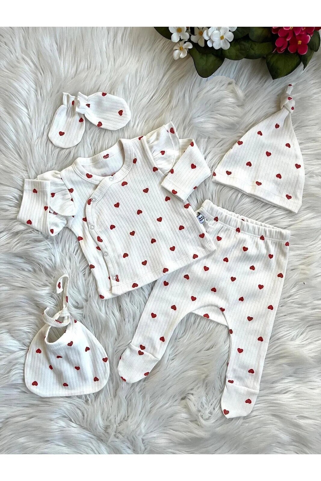 50334 Dewberry Newborn Unisex Baby Hospital Discharge Set-WHITE