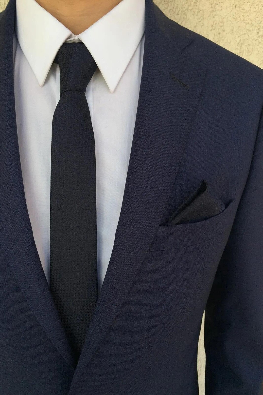 69641 Dewberry Mens Tie and Handkerchief Set-NAVY BLUE