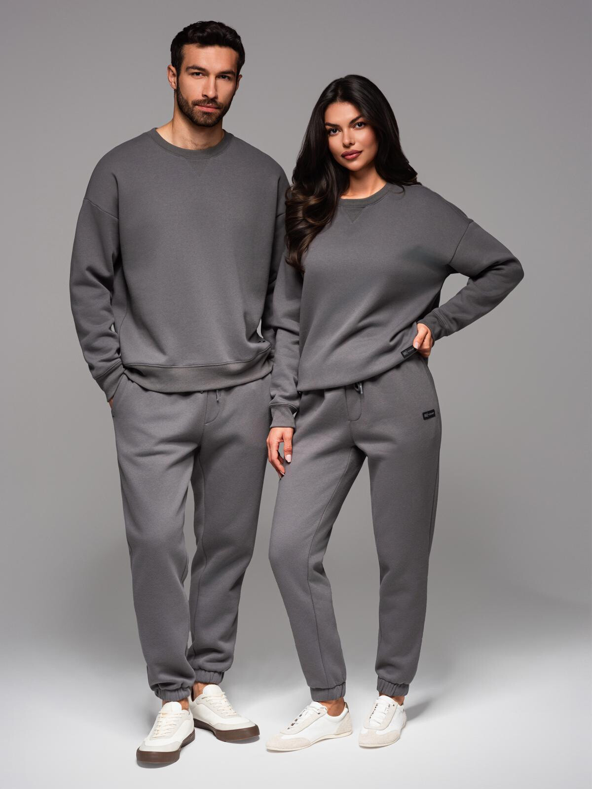 Ombre UNISEX couples tracksuit set in athleisure style with pants and sweatshirt