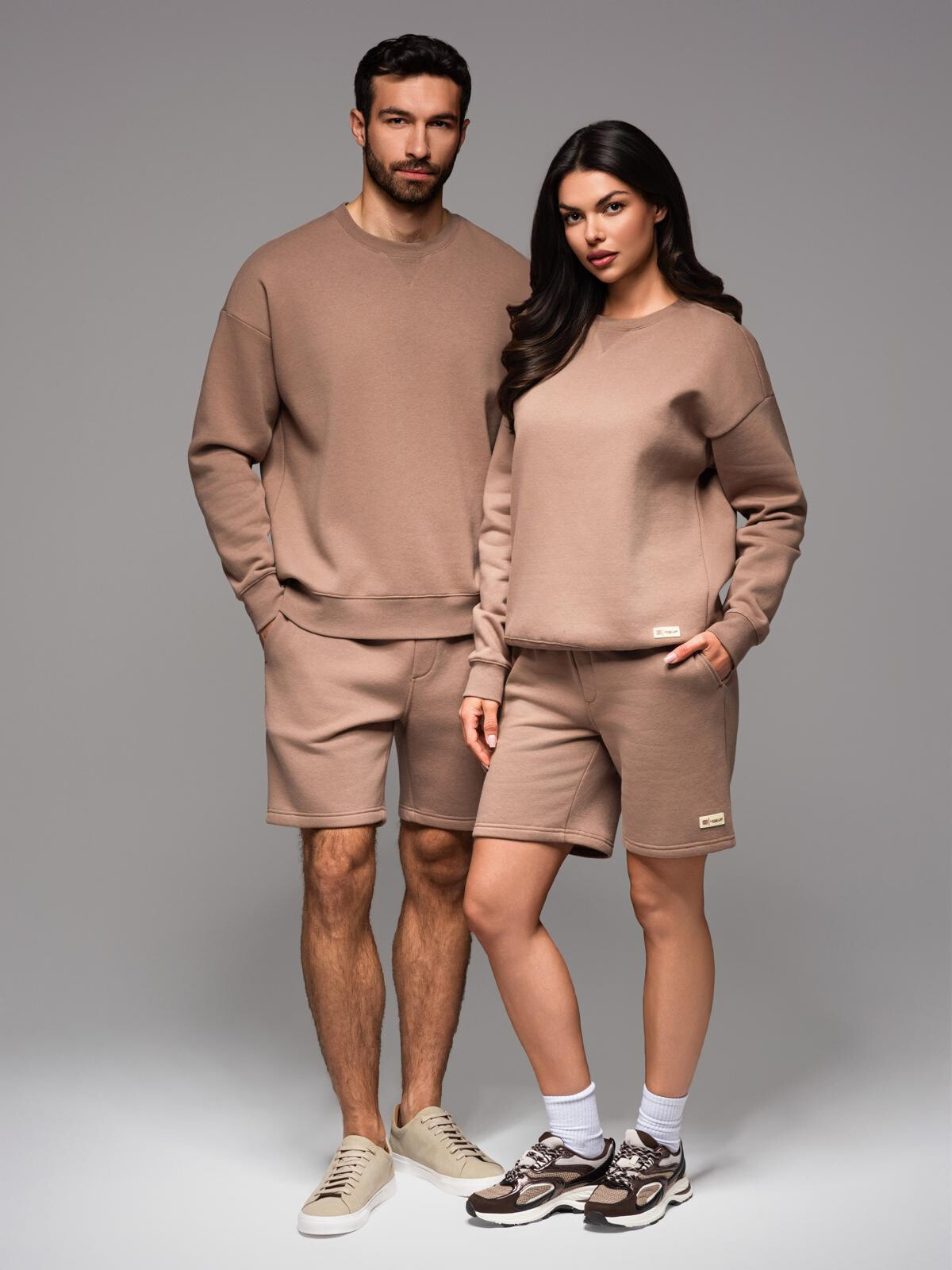 Ombre UNISEX sweatshirt + shorts set for couples