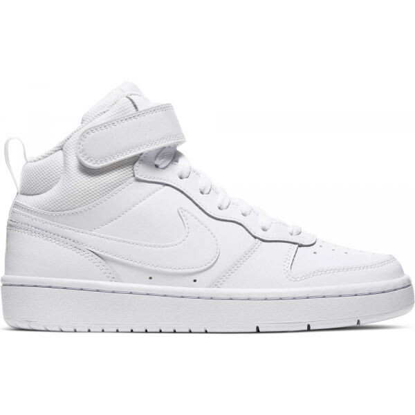 Nike COURT BOROUGH MID 2 Dětské kotníkové tenisky, bílá, velikost