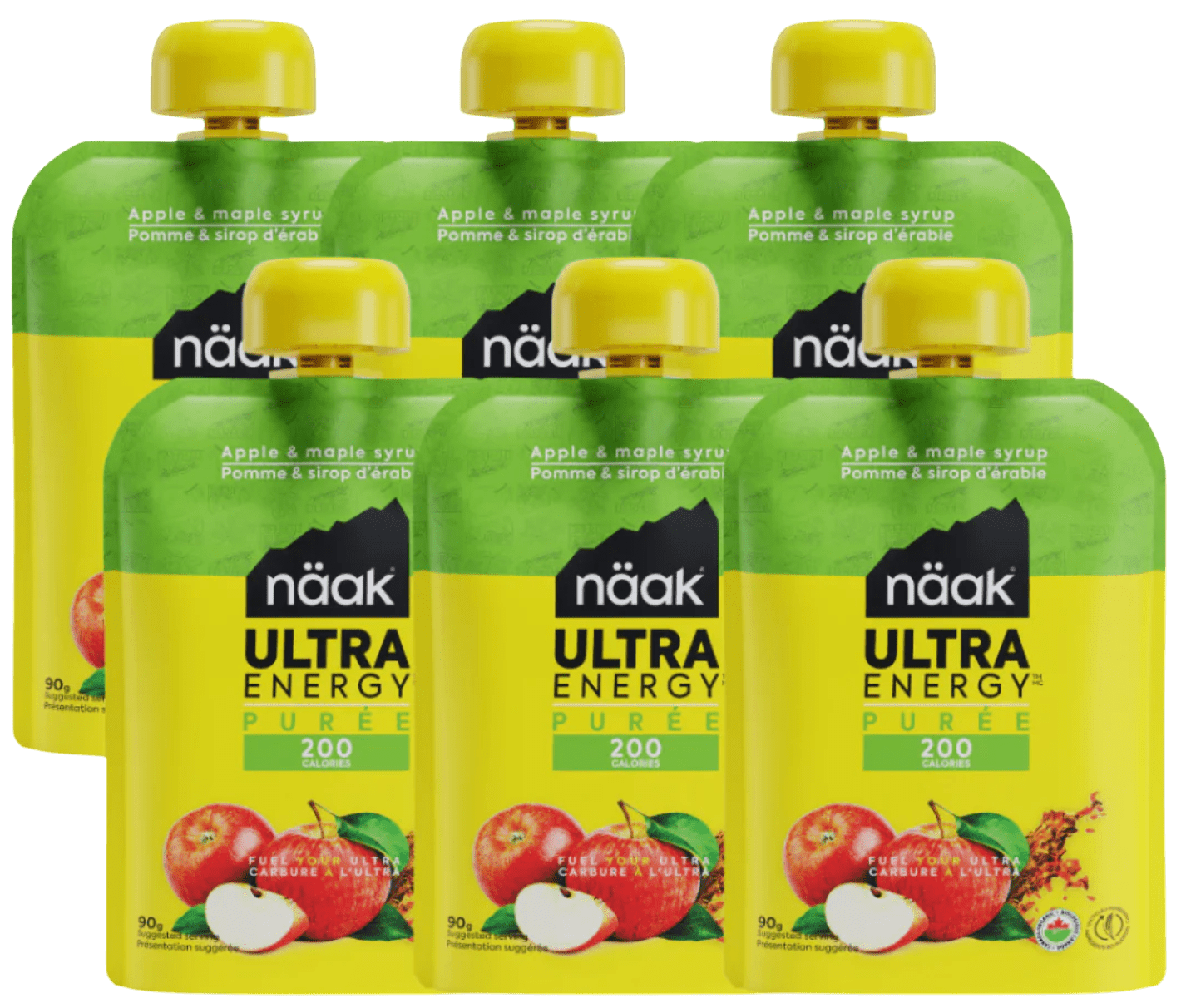 Pyré Näak Apple & Maple Syrup - Näak Ultra Energy™ Purée (90 g x 6) Box