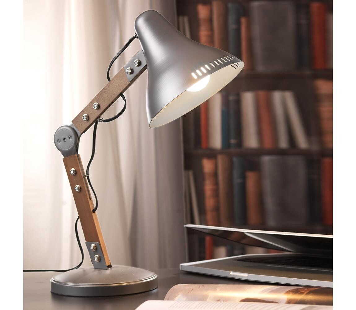 ONLI ONLI - Stolní lampa ARCHITETTO 1xE27/22W/230V 62 cm šedá/hnědá