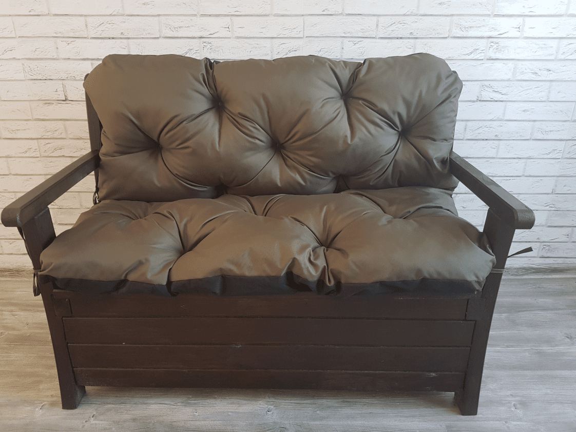 VLASTNÍ ROZMĚR prošívané sezení JONAS, polstr na zahradní lavici - sedák s opěrkou, tmavě zelená 18, Mybesthome