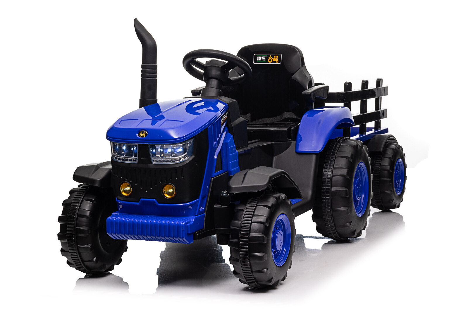 Mamido Mamido Dětský elektrický traktor s vlečkou 12V 7Ah modrý