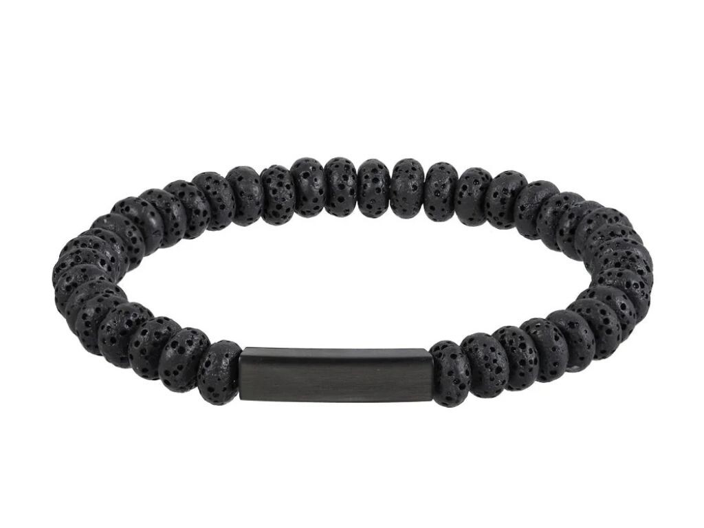 Náramek Lávový kámen 8mm korálkový 2757